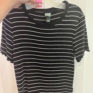 Wild Fable Cropped Striped Tee